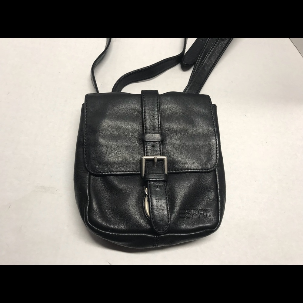 Esprit Black Leather MINI Backpack With Clasp Lock